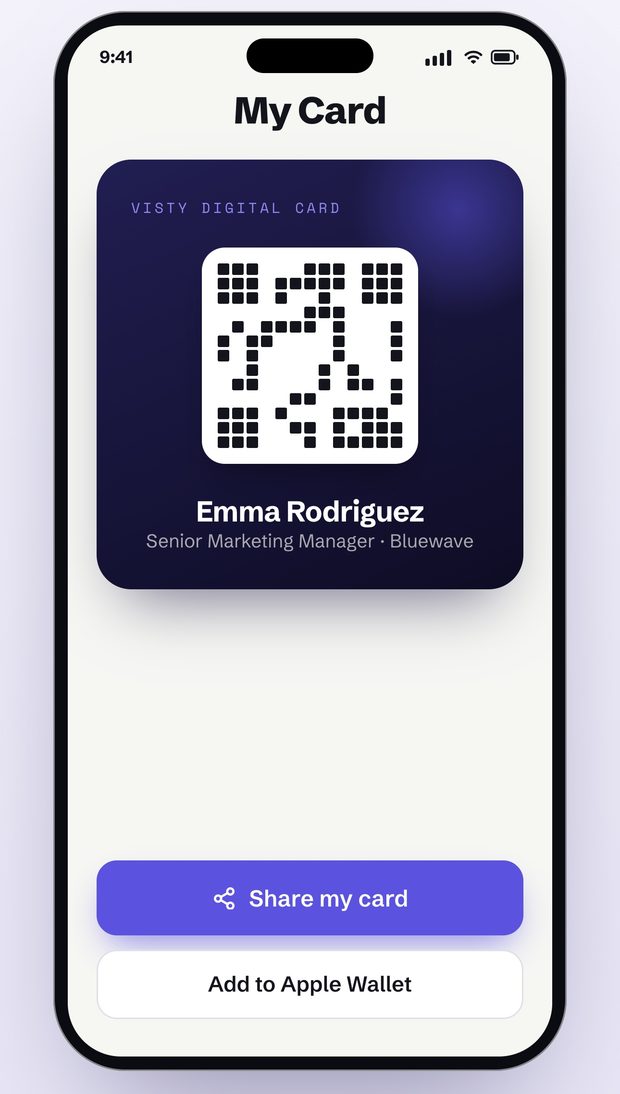 Visty app — Secure & Easy Sharing